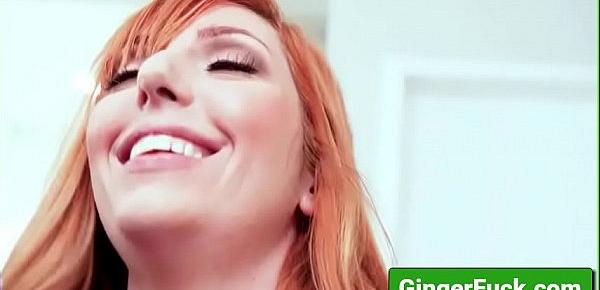  Lauren Phillips hot redhead give blowjob on cam